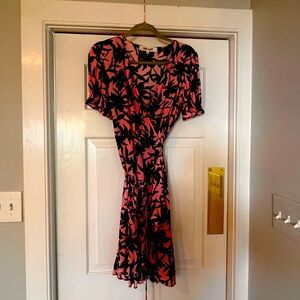Diane von Furstenberg wrap dress blue and pink never worn.